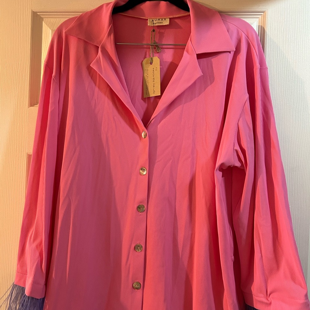 Furla Vibrant Pink Button Down Shirt
